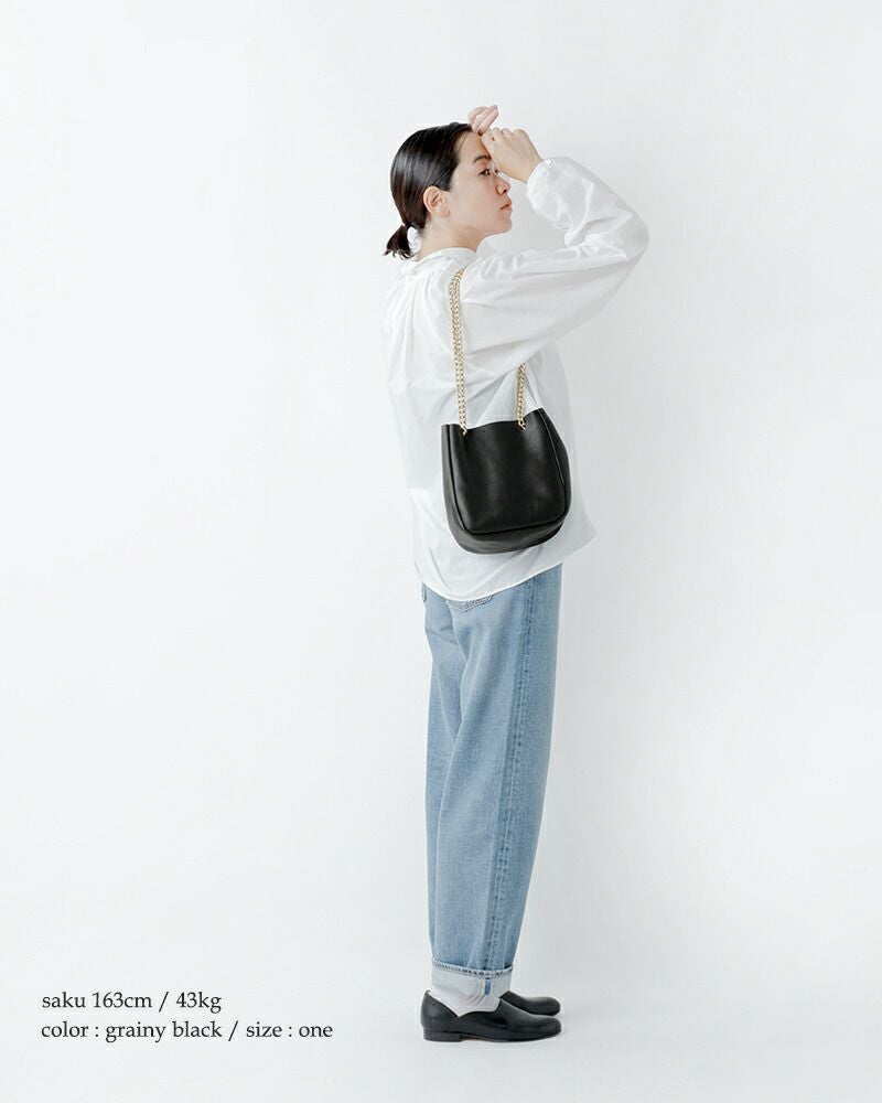 Mimi ミミ ソフト グレイニー ベジタブル タンニンレザー チェーン