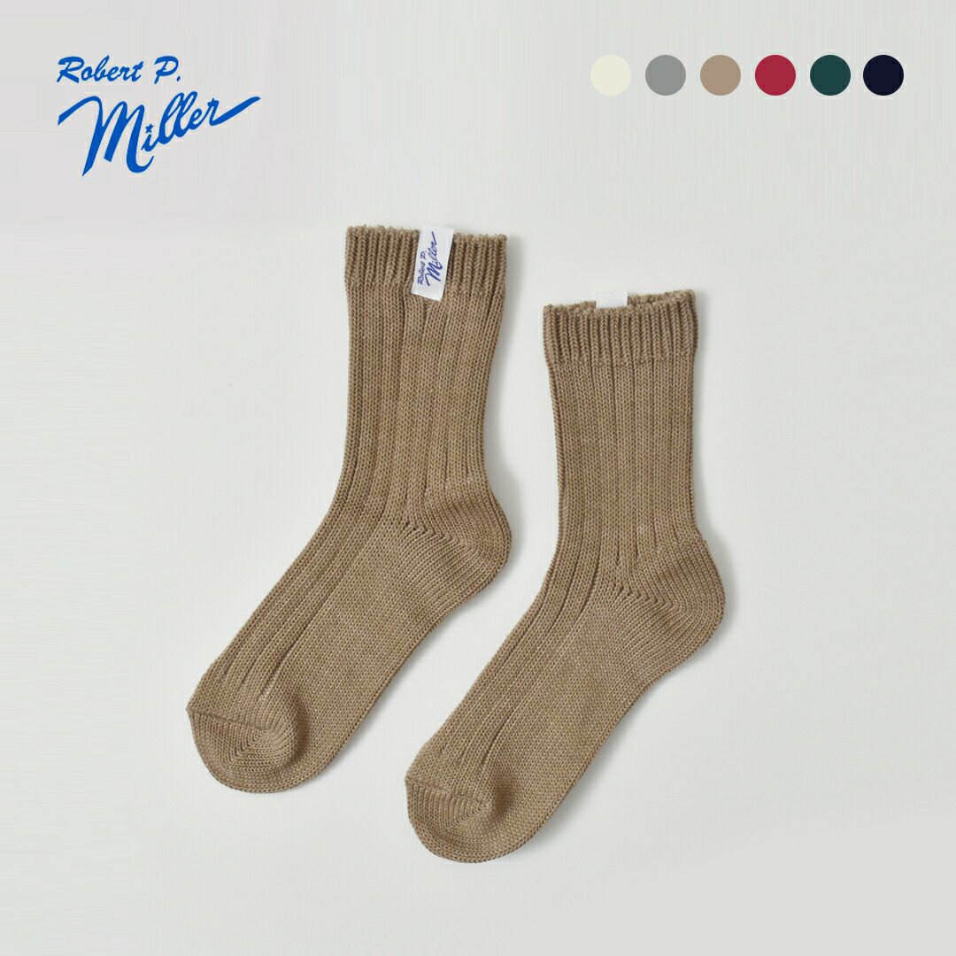 MILLER ミラー 1P クルー ソックス 347c-fn レディース リブ コットン
