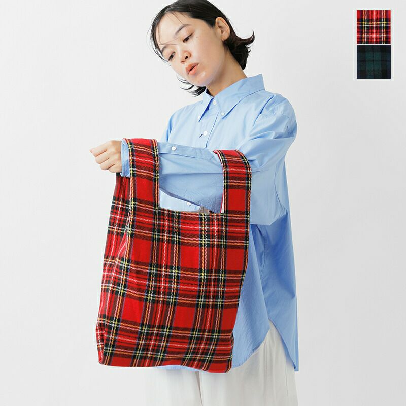 MASTER&Co. マスターアンドコー ウール タータンチェック エコバッグ