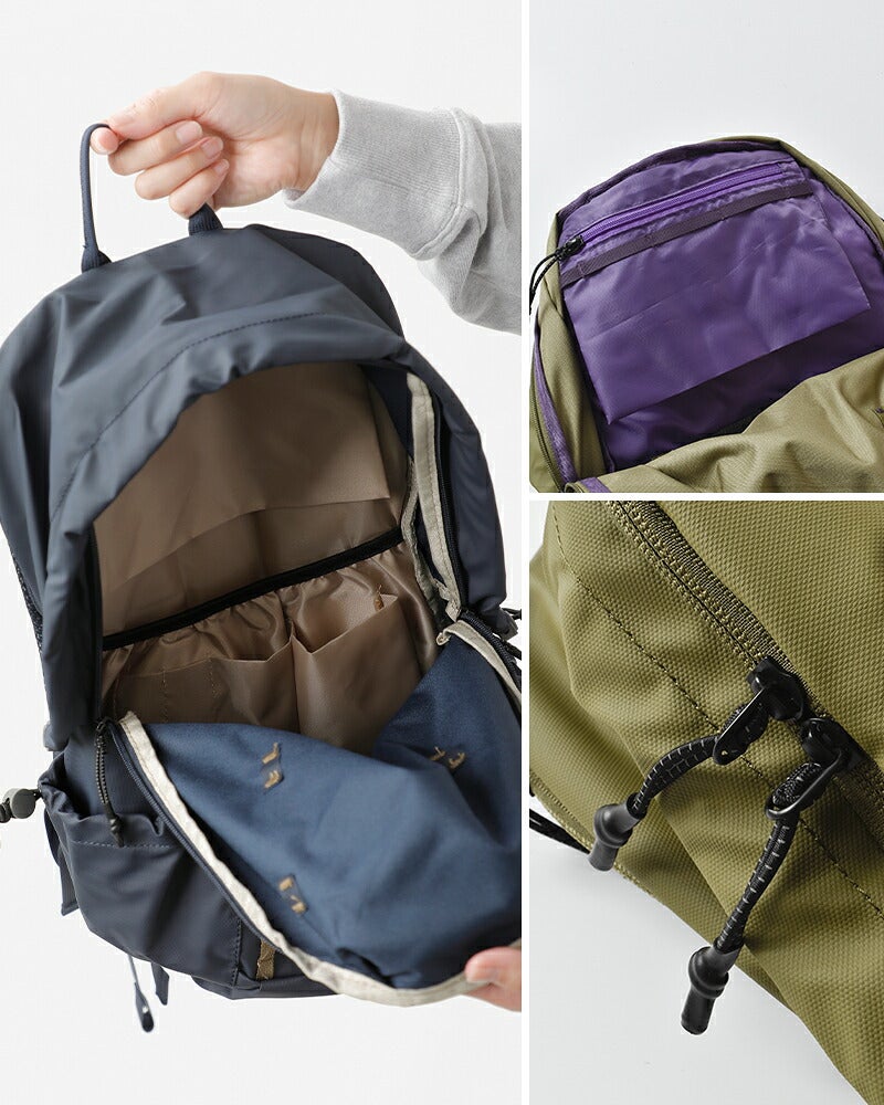 けーぼ様カーキ翌日発送 ELLIKER エリカー 防水 フードジップトップ バックパック リュック 22L