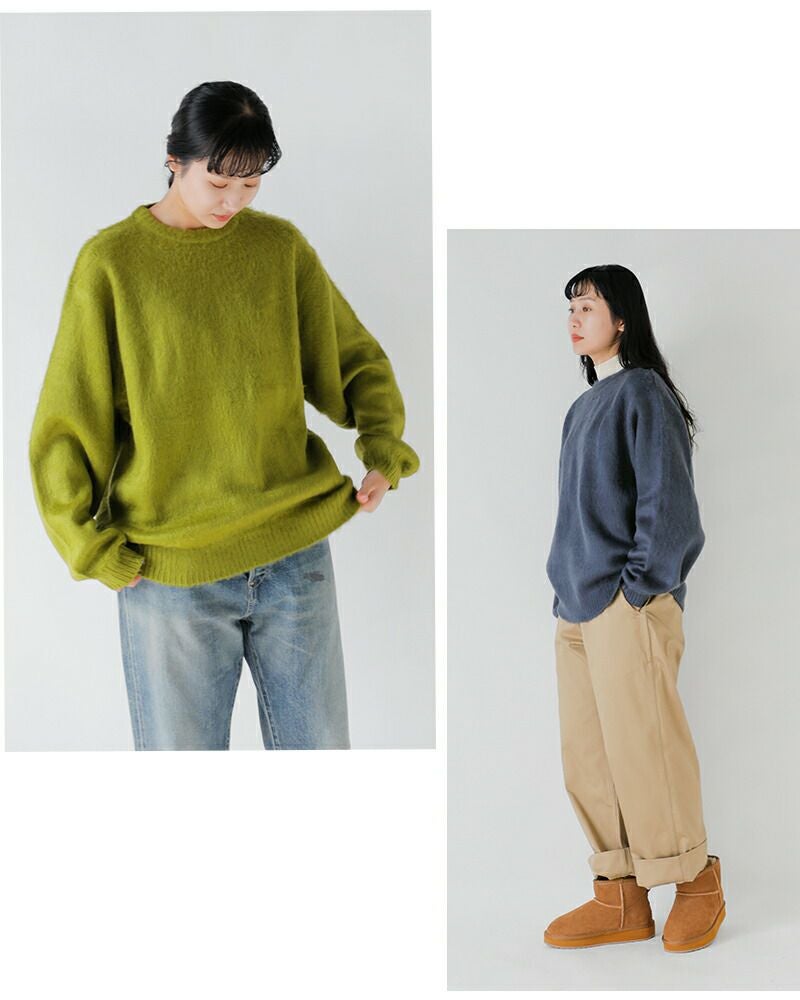 40%OFF】TOWN CRAFT タウンクラフト ソリッド シャギー カラー クルー