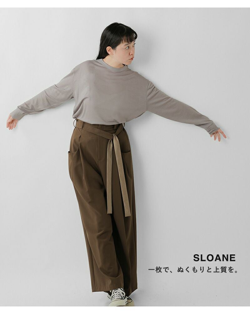 40%OFF】SLOANE スローン ウール天竺 長袖 ニット Tシャツ sl9s-t896