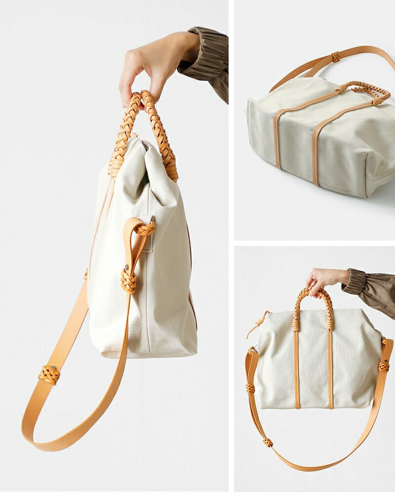 Kamaro'an カマロアン レザーハンドル キャンバス ダッフルバッグ