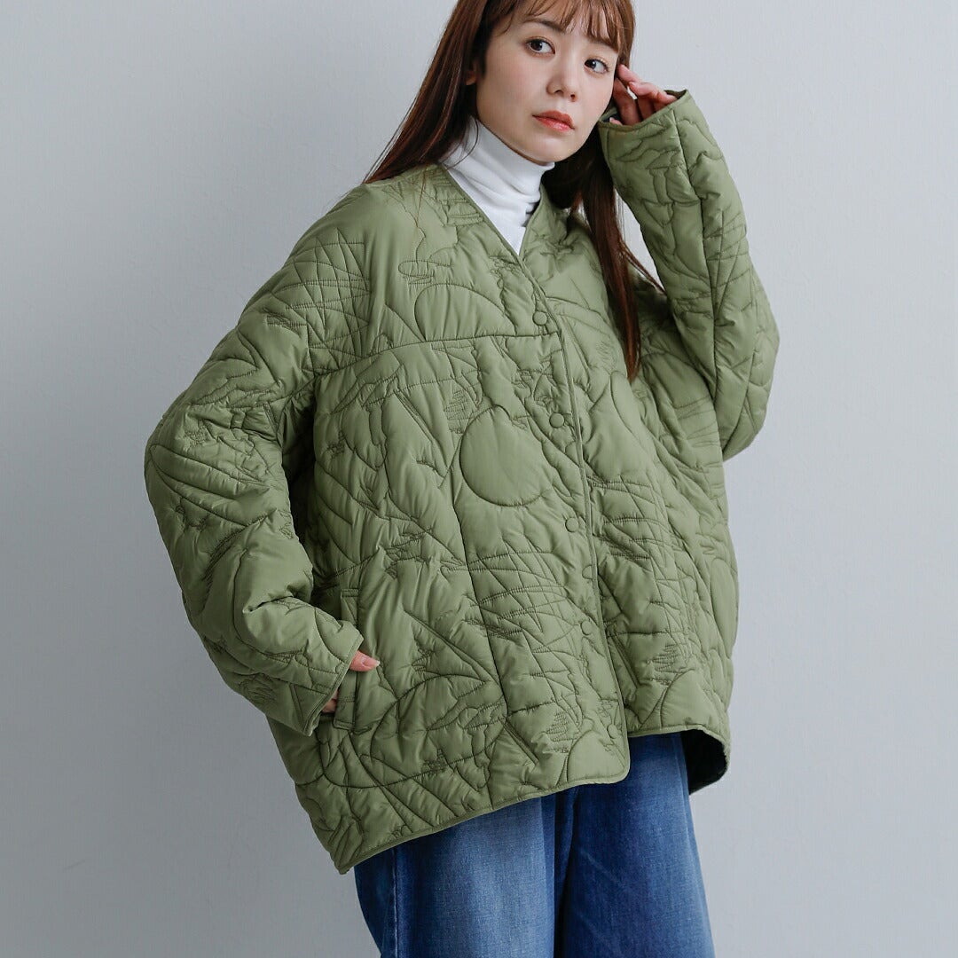 か*こ様 【新品】manipuri マニプリ　キルティング　ミリタリー　ロングジ 2026aw新作]manipuri マニプリ リバーシブル キルティング ジャケット