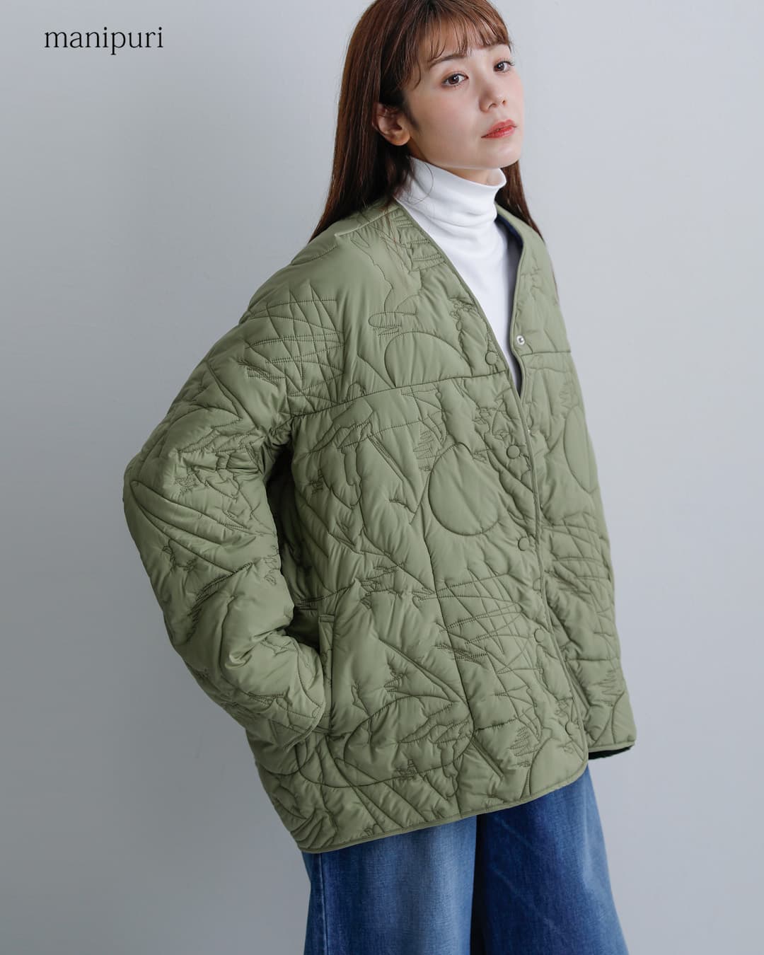 manipuri マニプリ リバーシブル キルティング ジャケット quilting