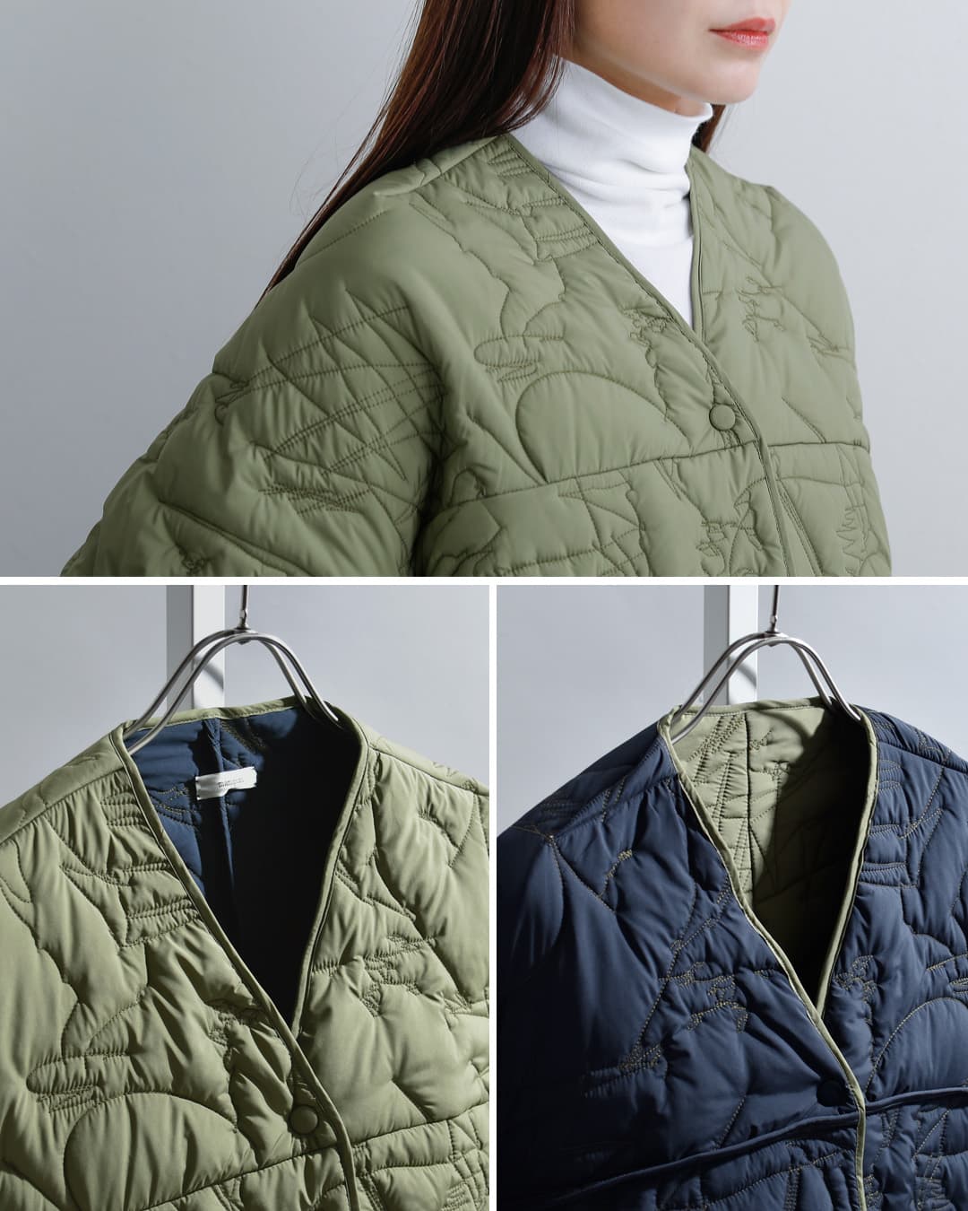 manipuri マニプリ リバーシブル キルティング ジャケット quilting