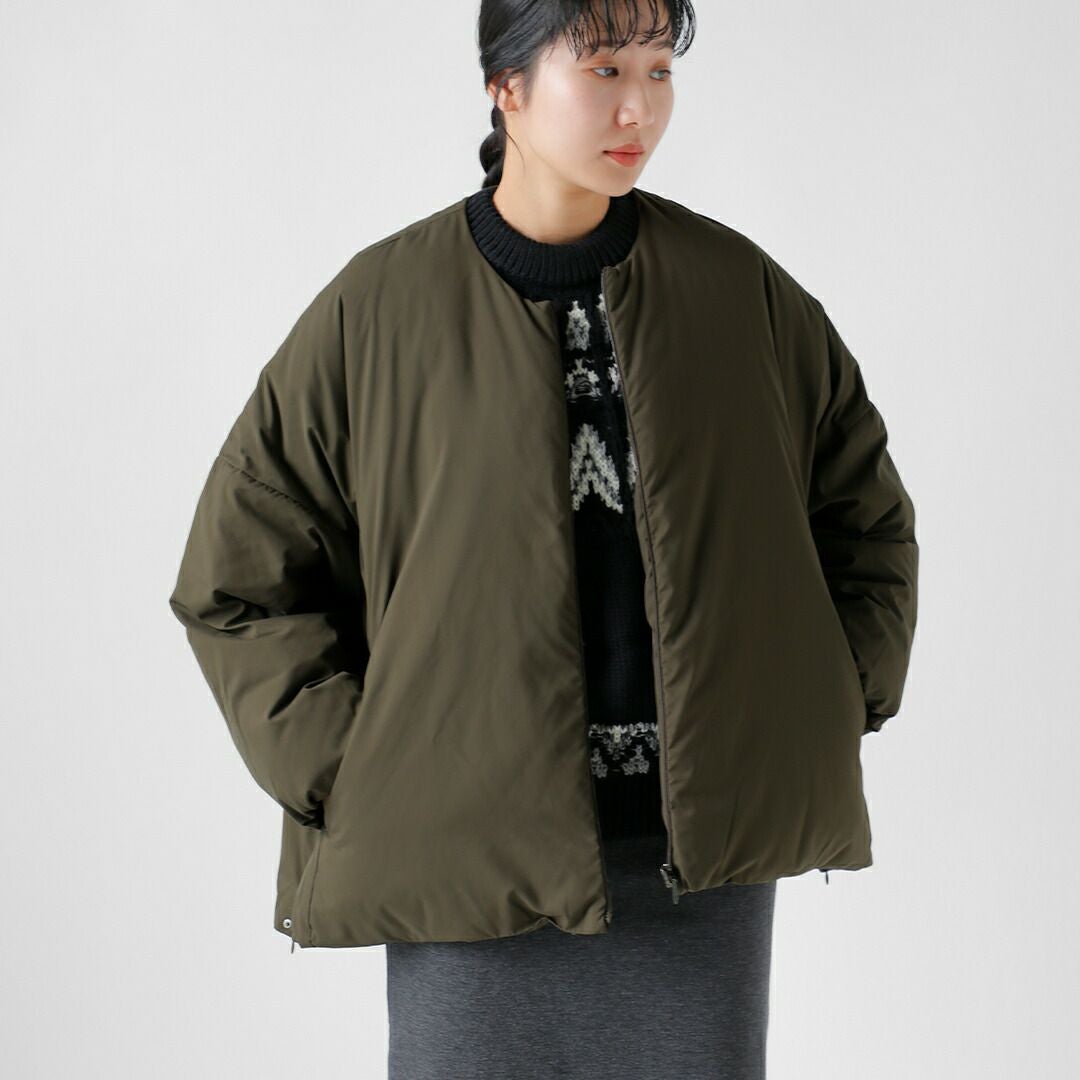 30%OFF】miffew ミフュー 撥水 帯電防止 ノーカラー オーバー ダウン