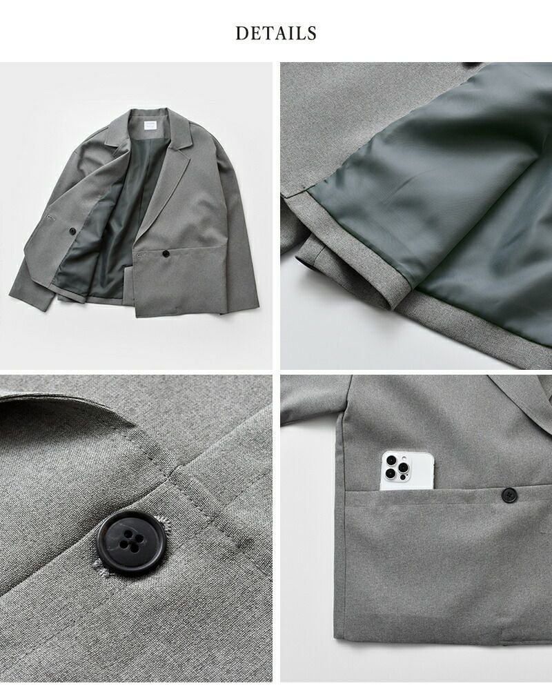 un cinq アンサンク メランジ オックス テーラード ジャケット u26-01