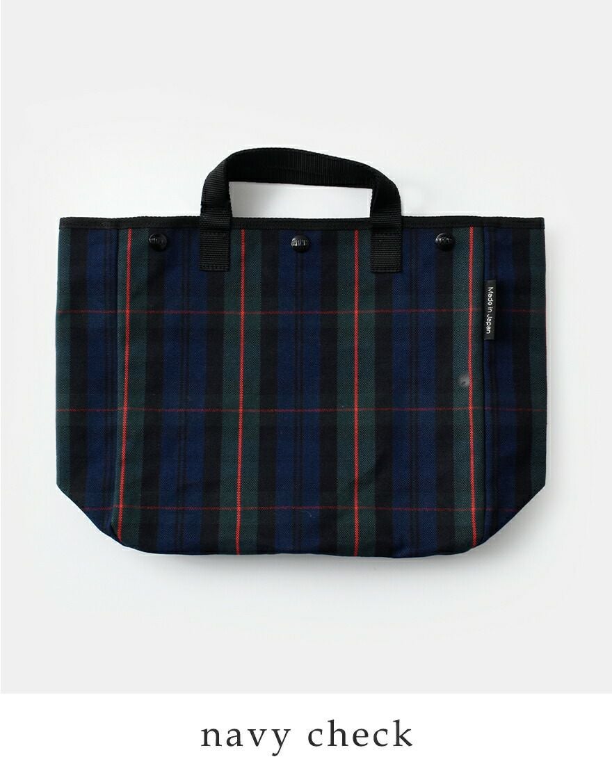 BAG'n'NOUN バッグンナウン 6号帆布 コットン チェック トートバッグ S
