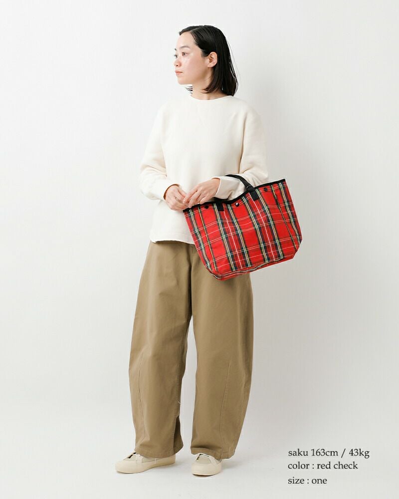 BAG'n'NOUN バッグンナウン 6号帆布 コットン チェック トートバッグ S