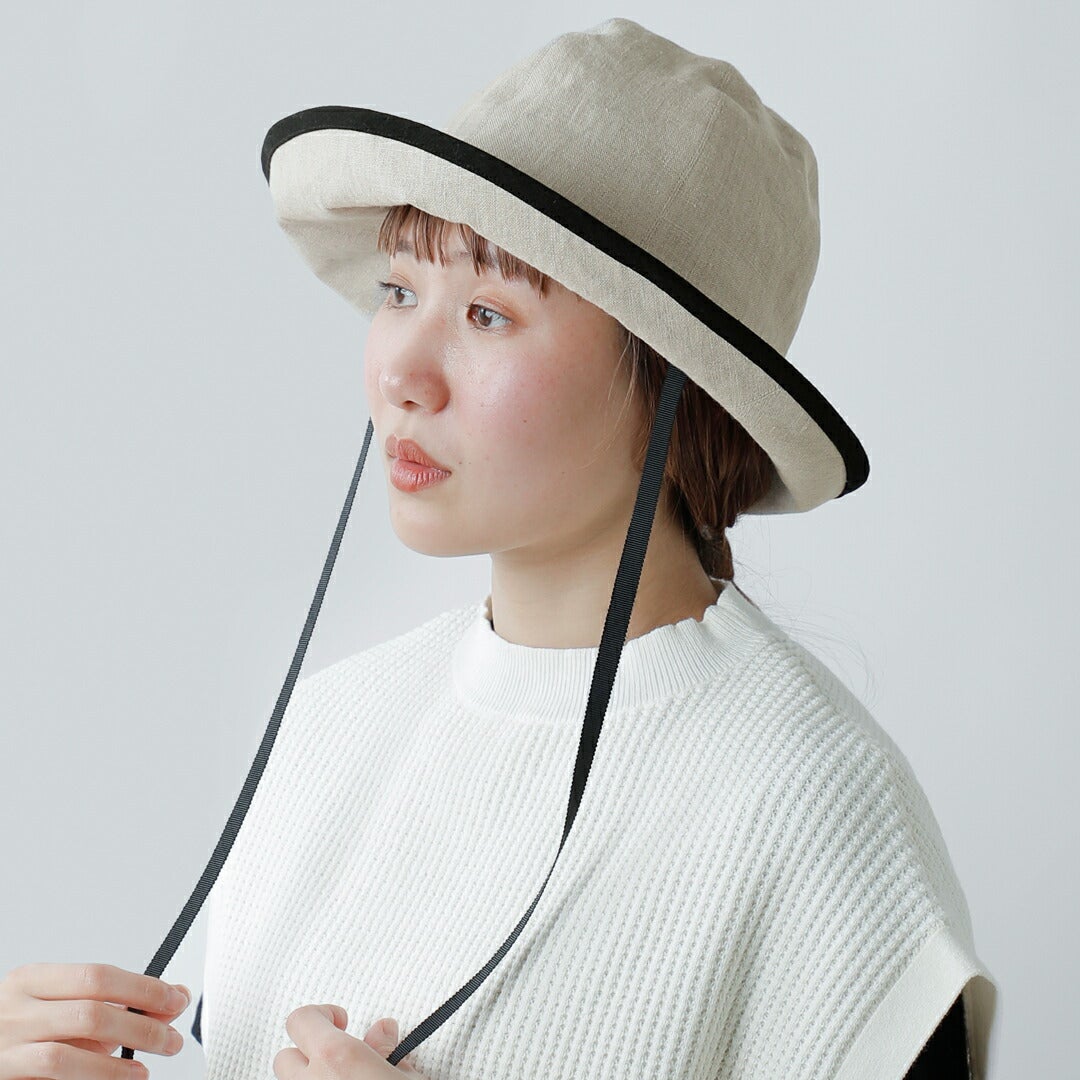 Chapeaugraphy 綿麻 シャンブレー / 高密度織綿麻 チューリップハット