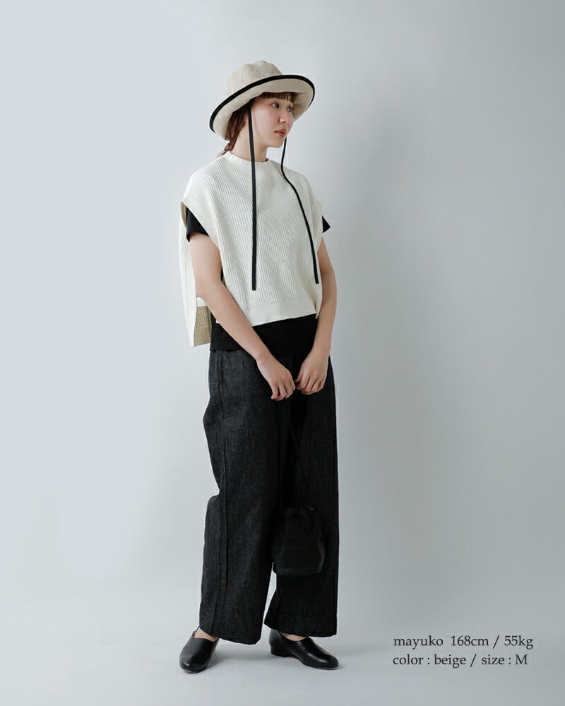 Chapeaugraphy 綿麻 シャンブレー / 高密度織綿麻 チューリップハット