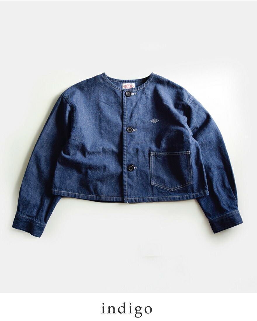 DANTON ダントン カツラギ / デニム カラーレス ショートジャケット dt