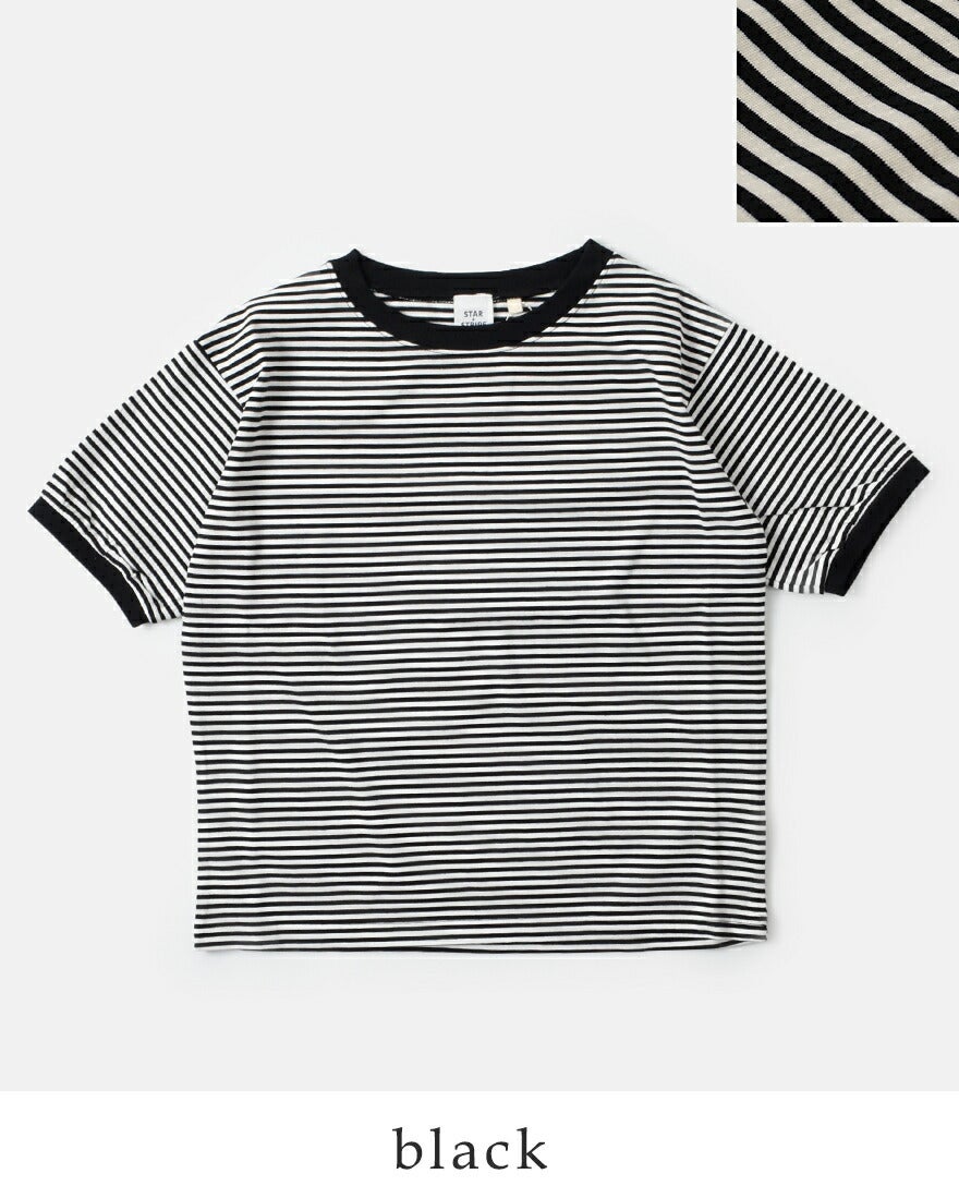 STAR＆STRIPE スターアンドストライプ ボーダー リンガー Tシャツ md