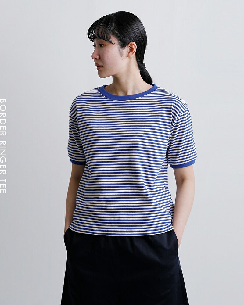 新品未使用！送料込み★PATOU★ボクシーストライプ ボーダー ロゴTシャツ Patou | オーガニックコットン パトゥ ボクシーストライプ Tシャツ