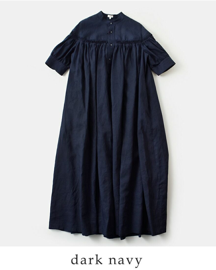 Scye サイ リネン キャンブリック タック ドレス 60/1Linen Cambric