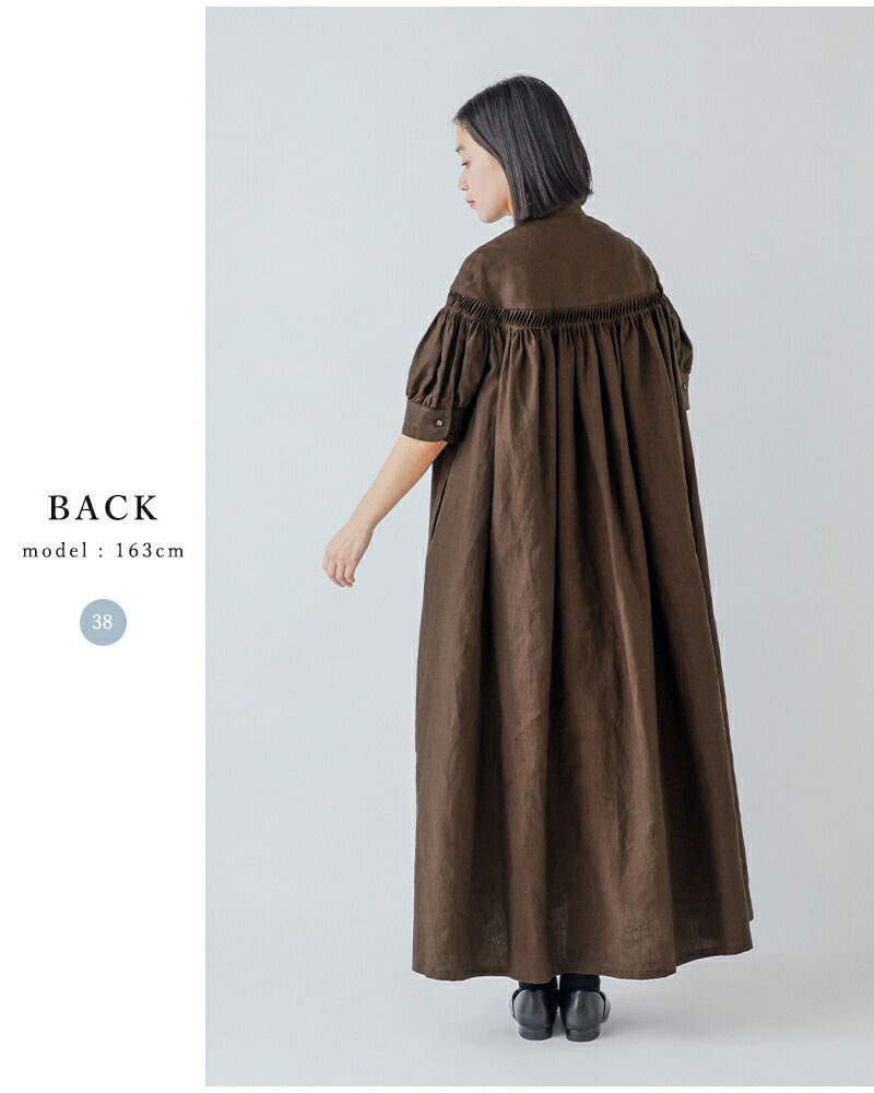 30%OFF】Scye サイ リネン キャンブリック タック ドレス 60/1Linen