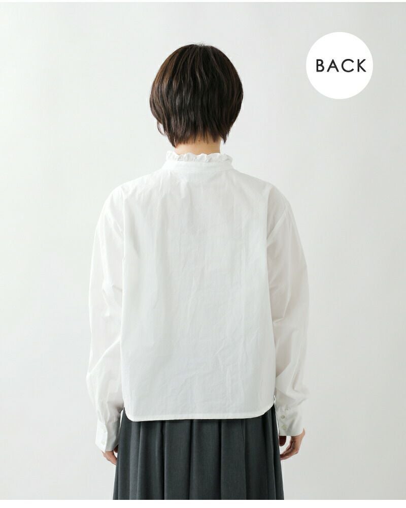 【未使用級】ミディウミ フリルショートシャツ コットン 日本製 白 ホワイト MidiUmi フリルショートシャツ｜ MARcourt ONLINE STORE - マーコート