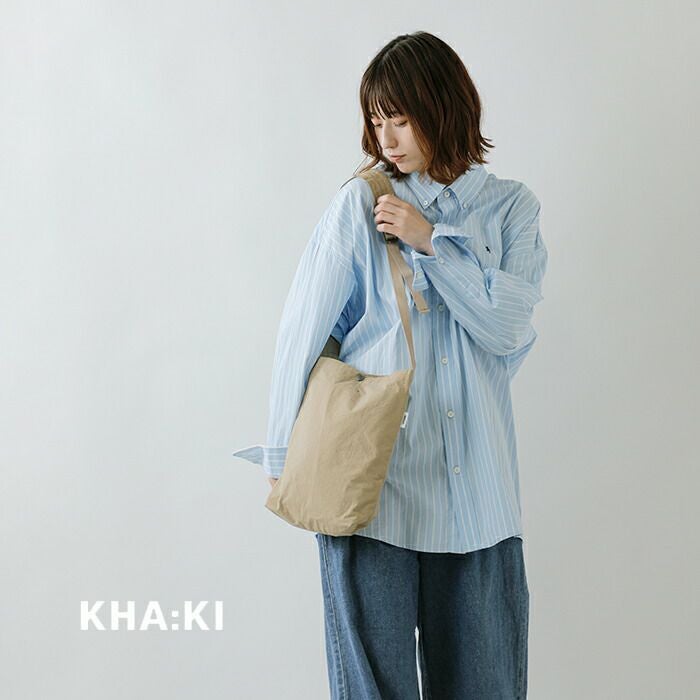 kha:ki カーキ 撥水 リップストップ バーチカル ショルダーバッグ