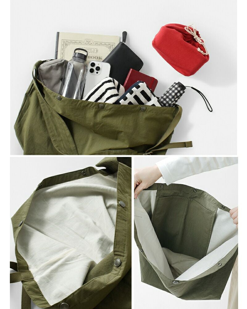 kha:ki カーキ 撥水 リップストップ ショルダーバッグ “SHOULDER SACK