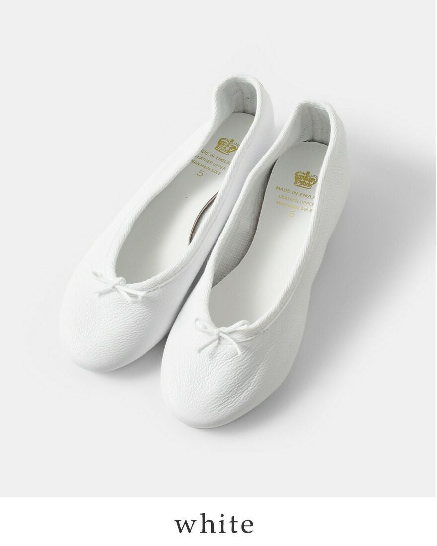 CROWN クラウン レザー リボン バレエシューズ bow-ballet-tr