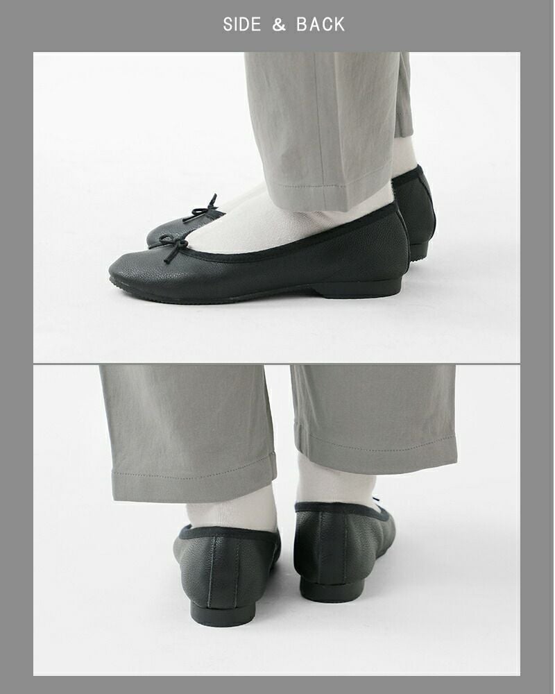 CROWN クラウン レザー リボン バレエシューズ bow-ballet-tr