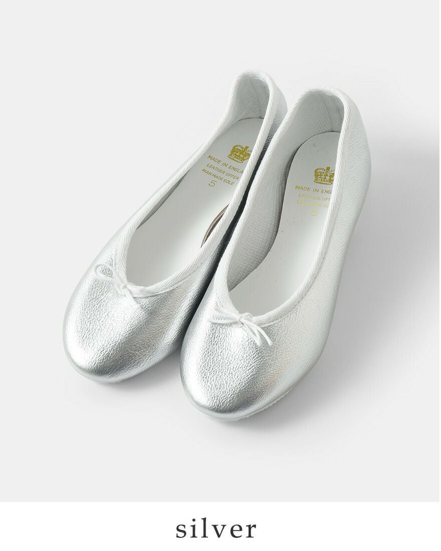 CROWN クラウン レザー リボン バレエシューズ bow-ballet-same1-tr