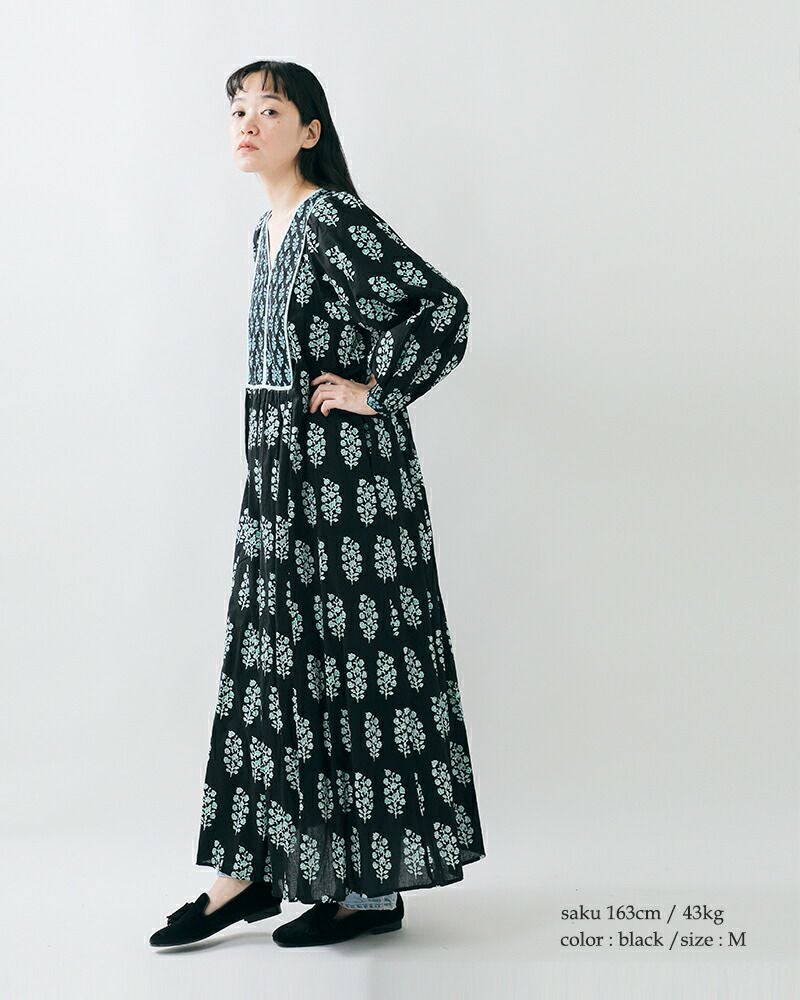 ne Quittez pas ヌキテパ コットンボイル エスニック プリント