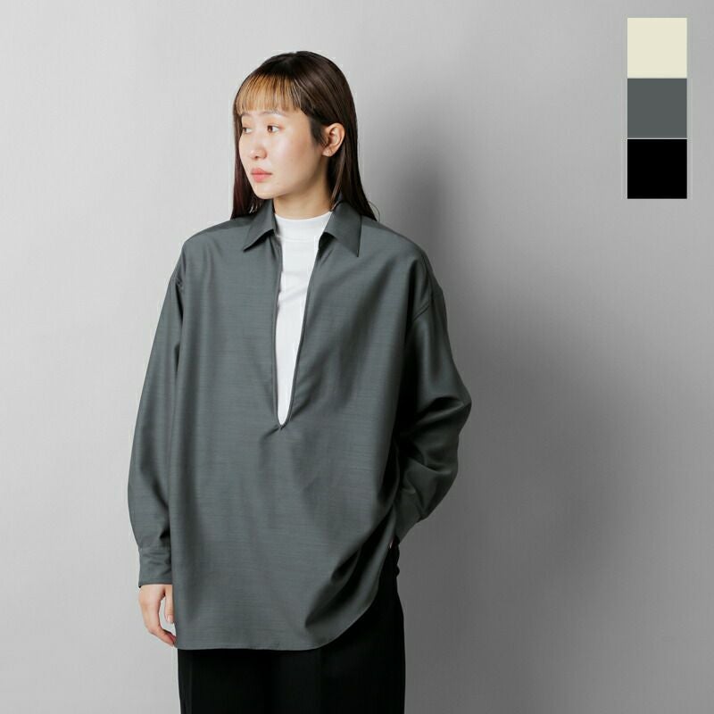 graphpaper グラフペーパー ウール スキッパー シャツ “Wool Cupro