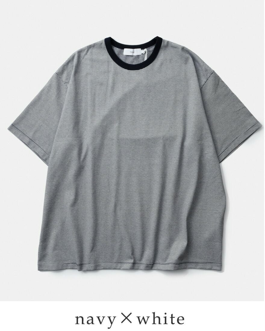 graphpaper グラフペーパー コットン ボーダー ショートスリーブ T