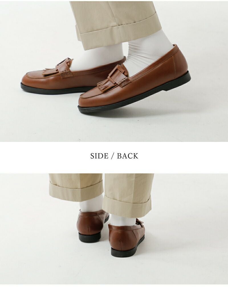 SHADDY シャディ レザー キルト タッセル ローファー sh011-fn
