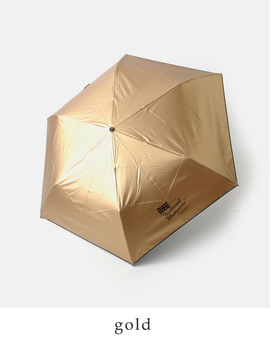 Traditional Weatherwear ゴールド折りたたみ傘 軽量】LIGHT WEIGHT UMBRELLA ライト ウェイト アンブレラ｜ゴールド