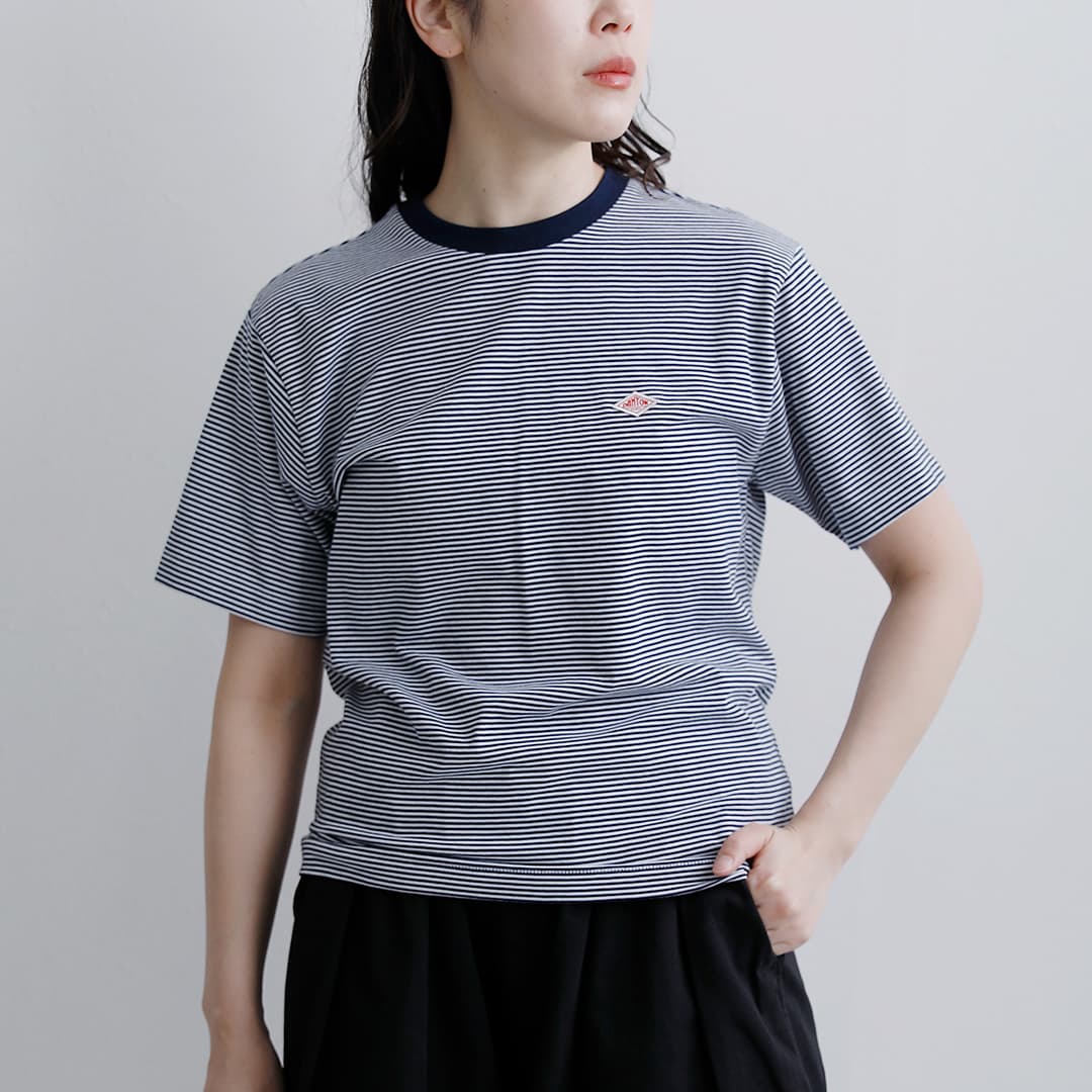 ダントン DANTON Tシャツ コットンジャージー ボーダー クルーネック