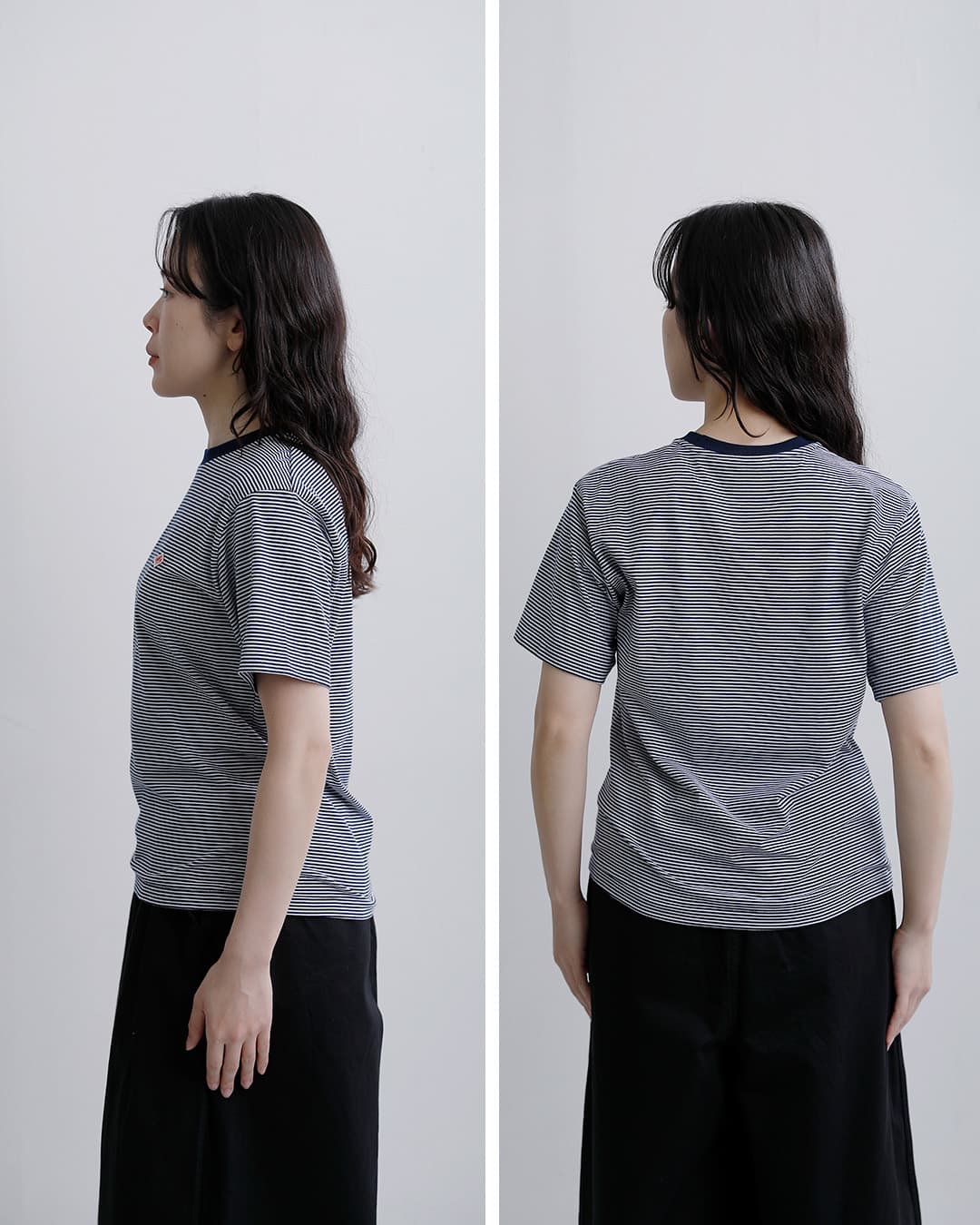 ダントン DANTON Tシャツ コットンジャージー ボーダー クルーネック