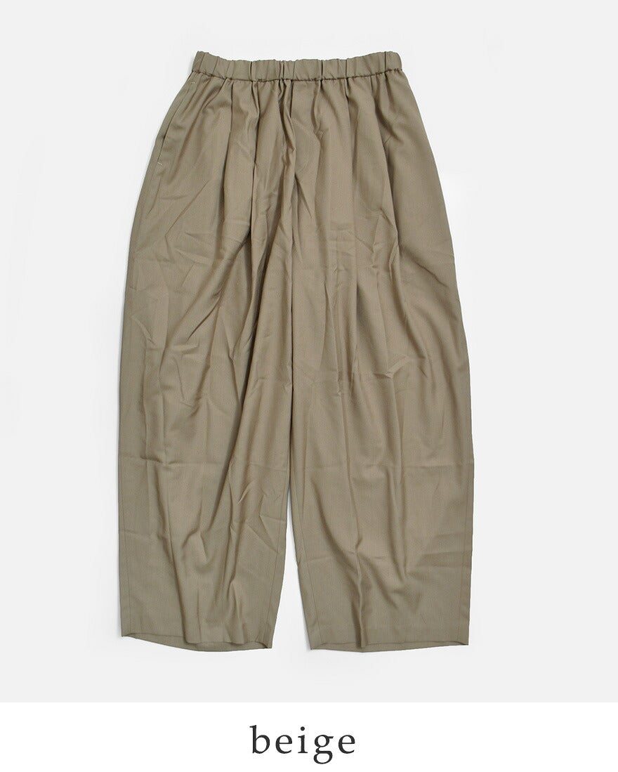 ミズイロインド mizuiro indとろみ ドレープ ワイド タック パンツ 2