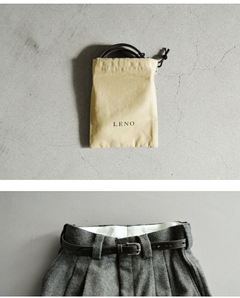 新品 LENO レザー メッシュ ベルト LENO リノ aranciato別注 レザー スティラップ ベルト “STIRRUP BELT