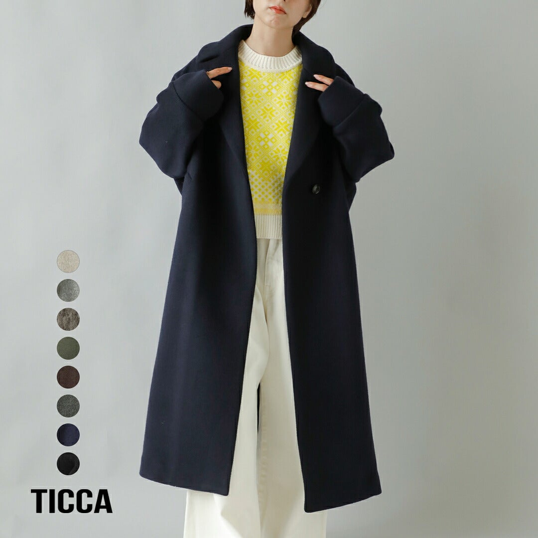 2026aw新作]TICCA ティッカ ウール ロング テントコート tbfa-205