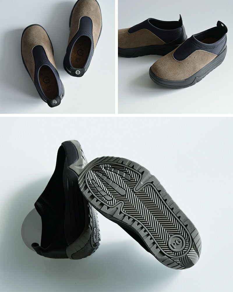 pg ピージー カウスエード スリッポン モックシューズ “GARDEN MOC” pg