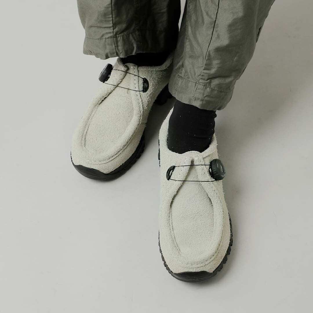 pg ピージー カウスエード ビブラムソール フリーロック シューズ