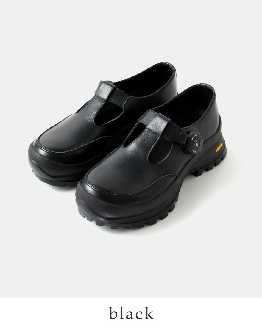 molle shoes モールシューズ 撥水 カウレザー Tストラップ フリー