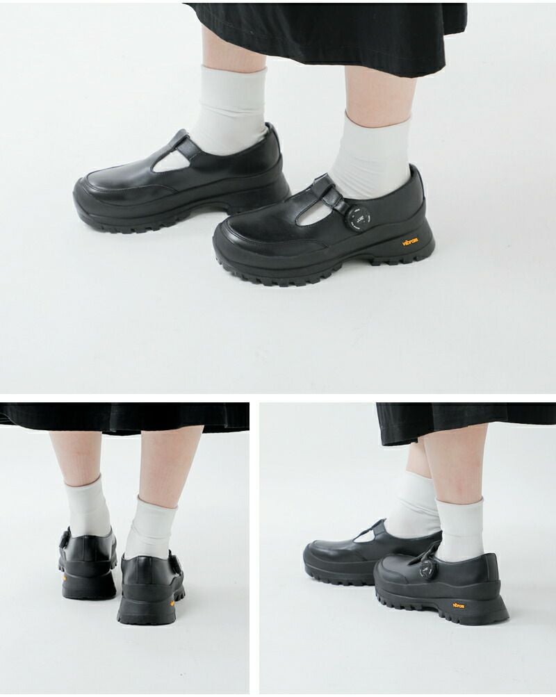 molle shoes モールシューズ 撥水 カウレザー Tストラップ フリー