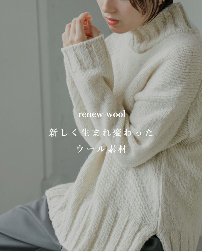 evam eva エヴァムエヴァ リニューウール タートルネック ニット プル evam eva エヴァムエヴァ リニューウール タートルネック ニット プル