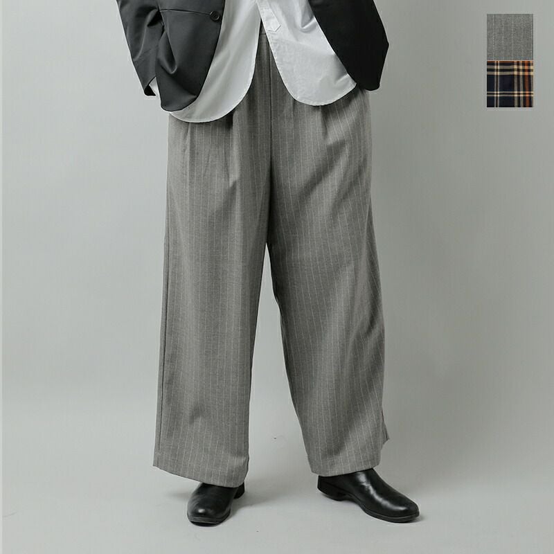 TRAVAIL MANUEL トラバイユマニュアル 先染め TRツイル 2タック ワイド