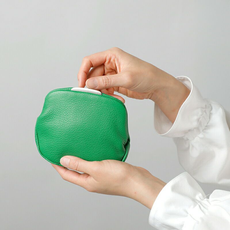 mononogu モノノグ ゴートレザー 変形 がま口 ミラーポーチ “Anura