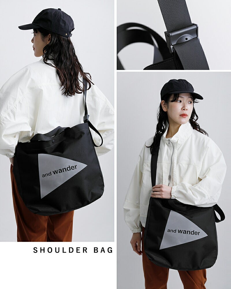 and wander アンドワンダー リサイクル OX ロゴ トートバッグ recycle