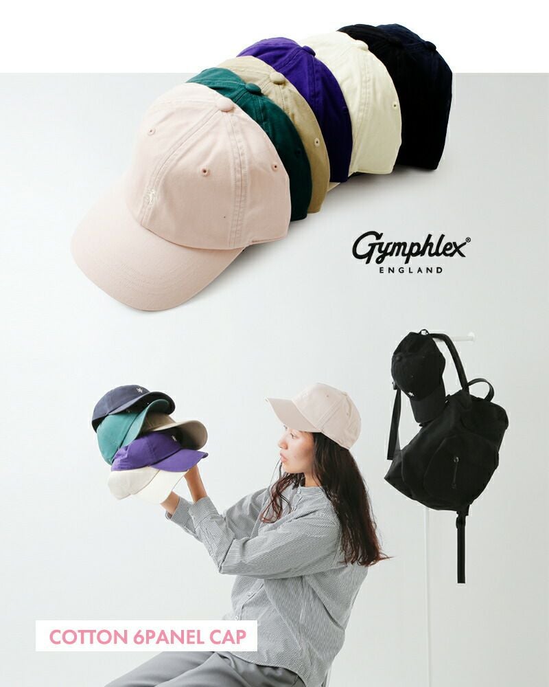 Gymphlex ジムフレックス コットン 6パネル キャップ gy-h0313cog-25ss