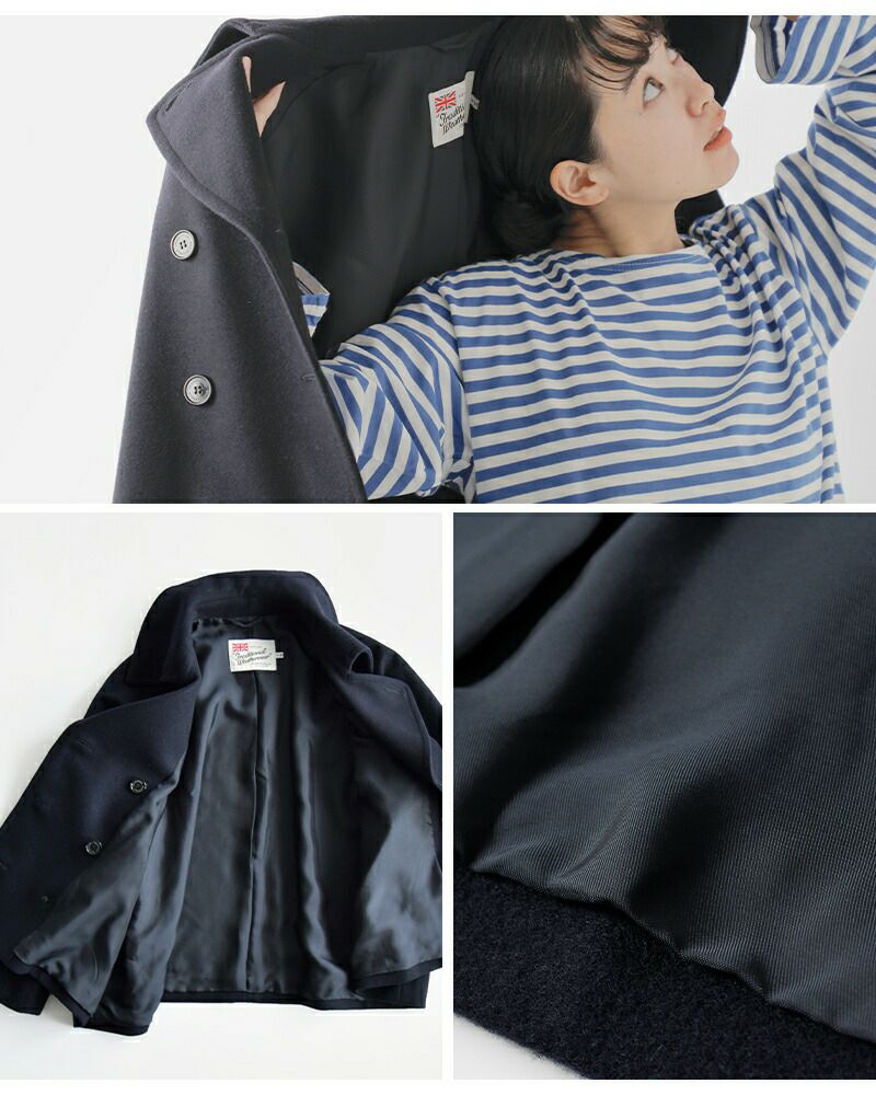 2025AW✨トラディショナル　MALTON PEA COAT ブラック　34 MALTON PEA COAT マールトン ピーコート｜ブラック｜ウィメンズ