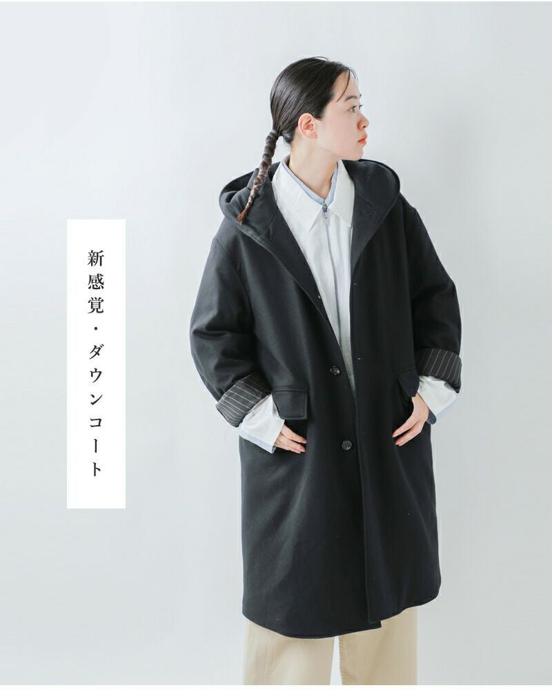 miffew ミフュー ウール フーデット ダウン コート “WOOL HOODED DOWN