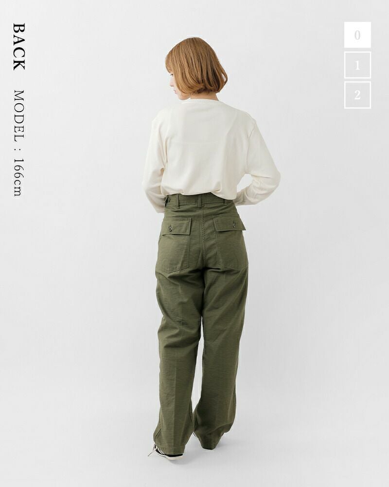 72年製ヴィンテージファティーグオリーブグリーン ワークパンツ orSlow(オアスロウ) HERRINGBONE VINTAGE FIT FATIGUE PANTS