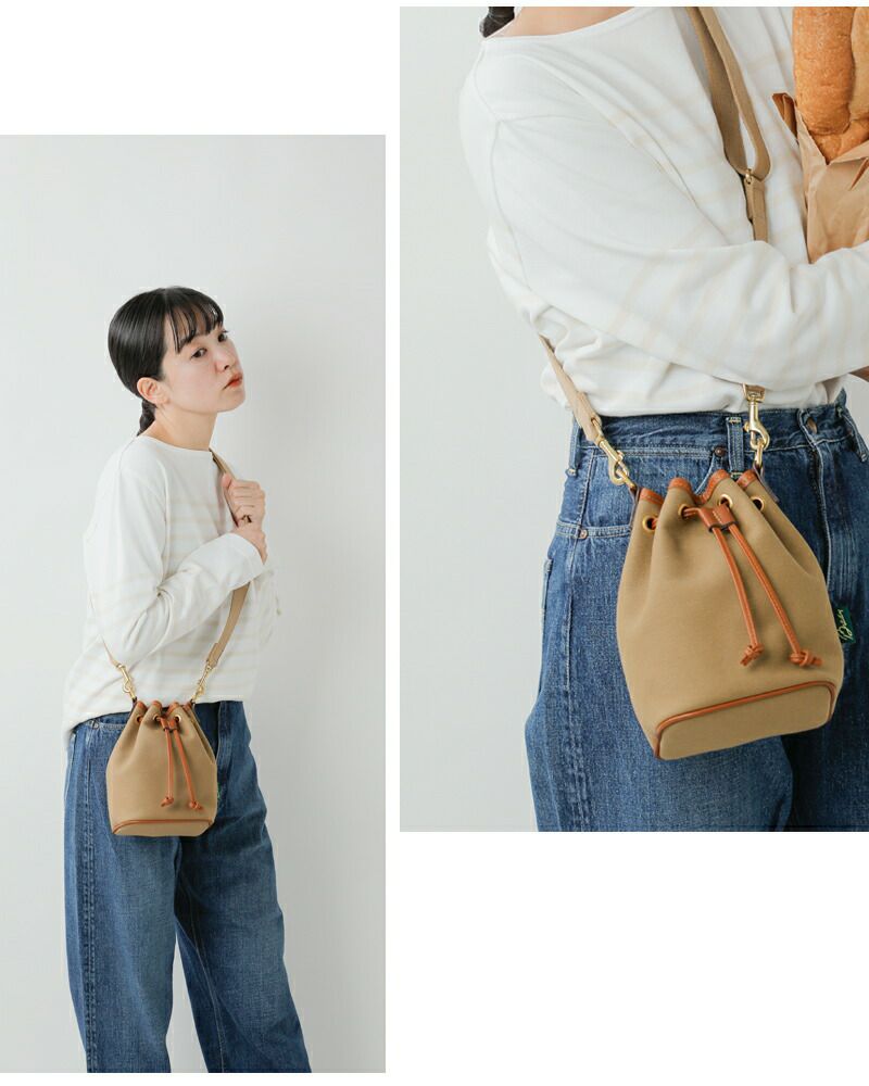 Brady ブレディ ツイル 2way 巾着型 ショルダー バッグ “ELY” ely-fn